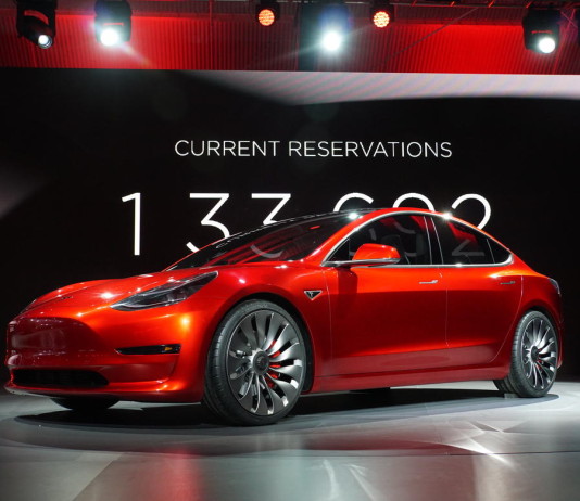Tesla Model 3 - Red color