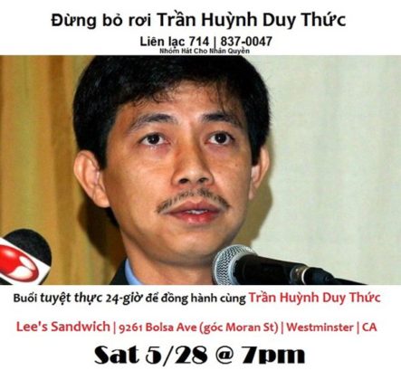 Tuyệt thực đồng hành cùng TNLT Trần Huỳnh Duy Thức