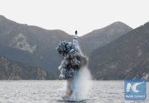 Hình minh họa: một vụ phóng tên lửa gần đây của Bắc Triều Tiên