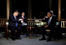 Hội đàm giữa ông Tập Cận Bình (trái) và ông Obama tại Hàng Châu (03/09/2016)