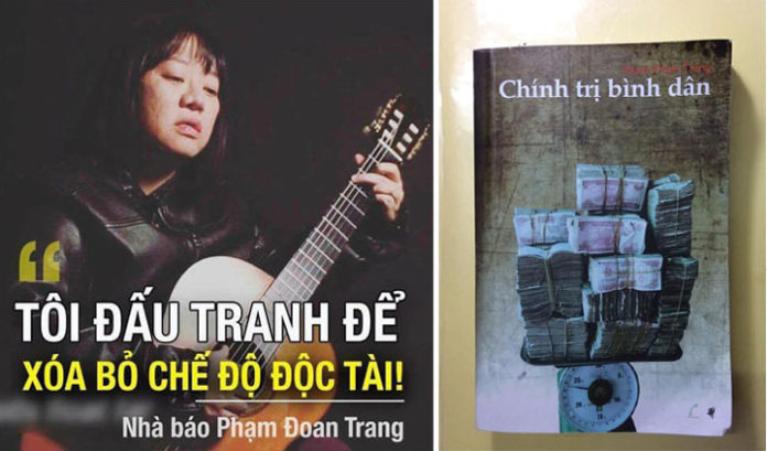 Nhà báo/blogger Phạm Đoan Trang tác giả quyển sách bị nhà cầm quyền quyền cấm đoán 