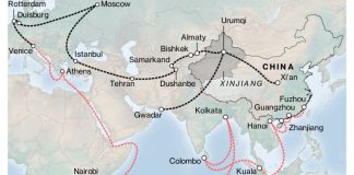 Sáng kiến Một vành đai một con đường của Bắc Kinh. Ảnh: Bloomberg